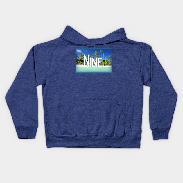 Nine Year old Tropical Beach Kids Hoodie by EvolvedandLovingIt